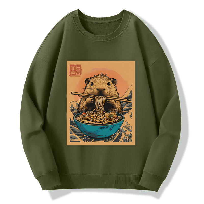 Tokyo-Tiger Opossum Eats Ramen Sweatshirt