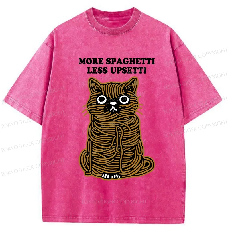 Tokyo-Tiger More Spaghetti Less Upsetti Cat Washed T-Shirt