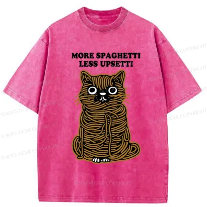 Tokyo-Tiger More Spaghetti Less Upsetti Cat Washed T-Shirt