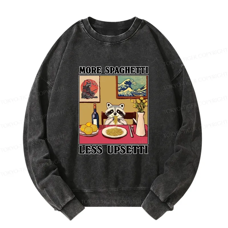 Tokyo-Tiger More Spaghetti Less Upsetti Japanese Washed Sweatshirt