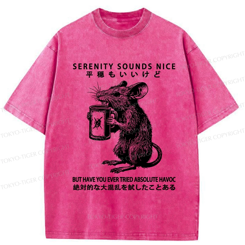 Tokyo-Tiger Have You Ever Tried Absolute Havoc Washed T-Shirt