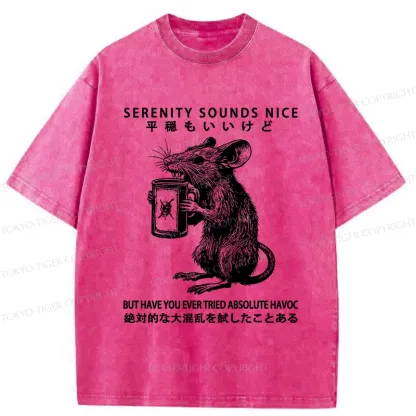 Tokyo-Tiger Have You Ever Tried Absolute Havoc Washed T-Shirt