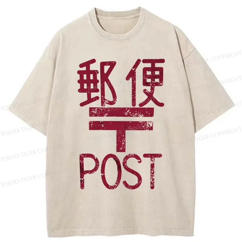 Tokyo-Tiger Japanese Post Washed T-Shirt