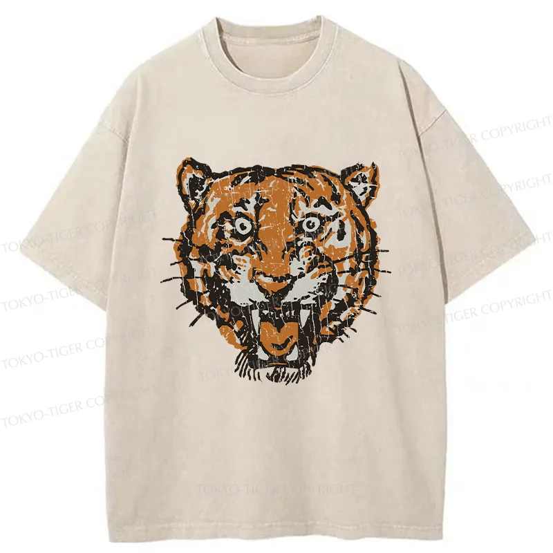 Tokyo-Tiger Vintage Japanese Tiger Washed T-Shirt