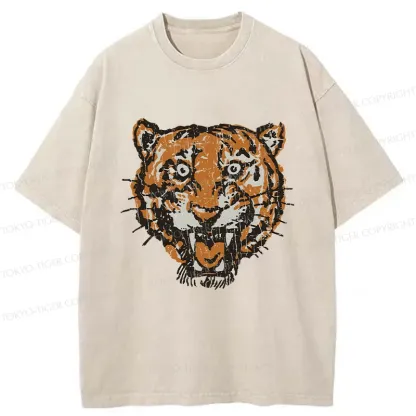 Tokyo-Tiger Vintage Japanese Tiger Washed T-Shirt