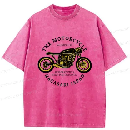 Tokyo-Tiger Japanese Motorcycle Washed T-Shirt