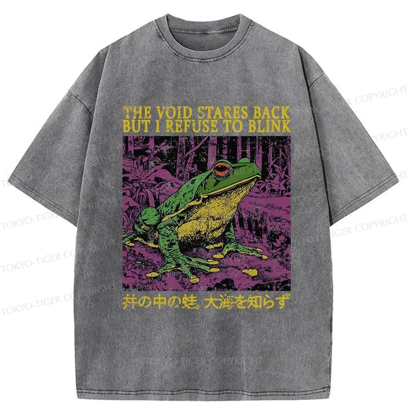 Tokyo-Tiger The Void Stares I Refuse To Blink Washed T-Shirt