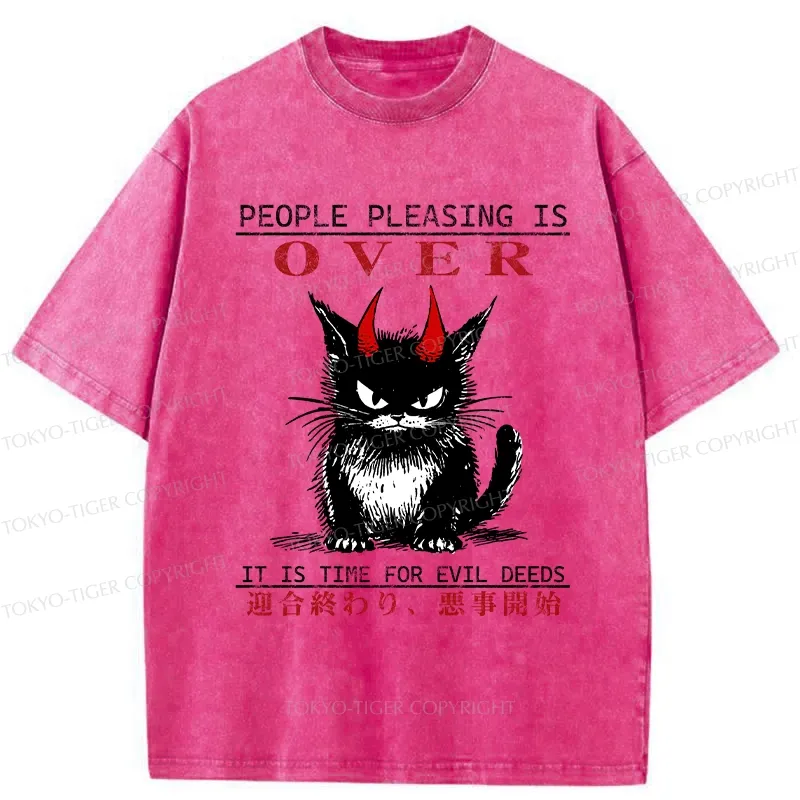 Tokyo-Tiger It Is Time For Evil Deeds Washed T-Shirt