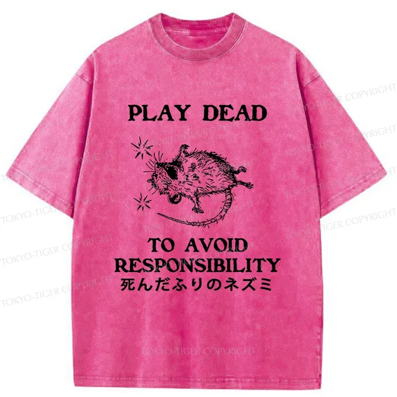 Tokyo-Tiger Escapist Mouse Washed T-Shirt