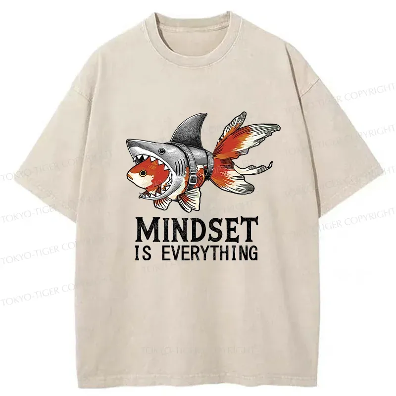 Tokyo-Tiger Goldfish Disguised As Shark Washed T-Shirt