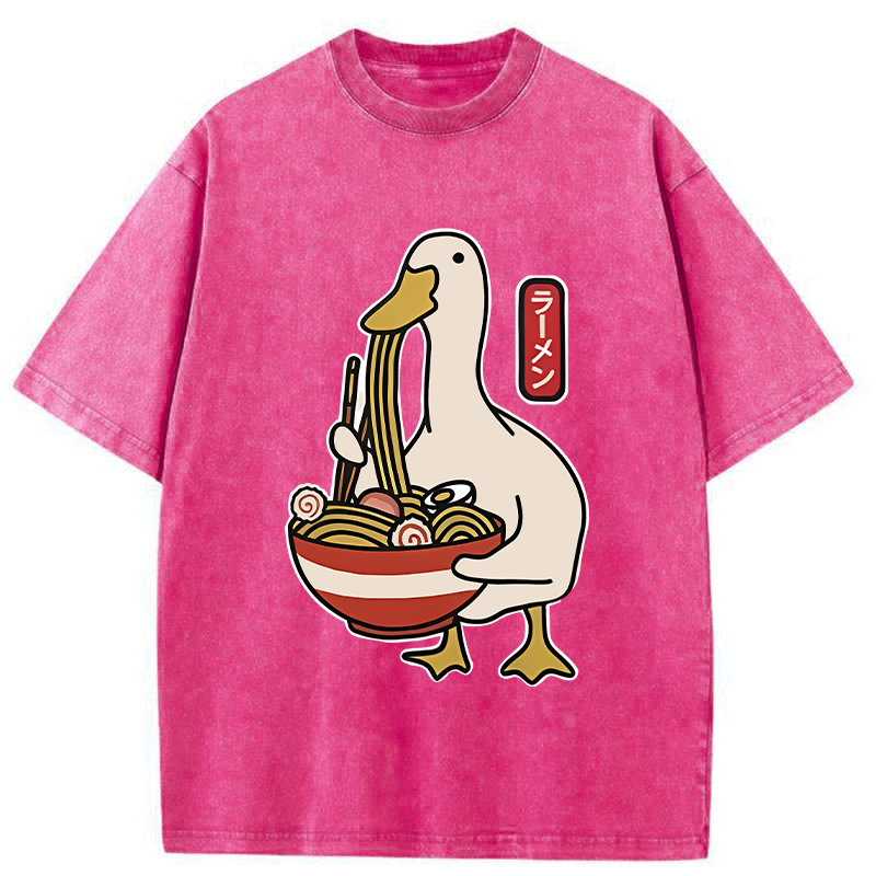Tokyo-Tiger Ramen Lover Goose Washed T-Shirt