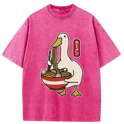 Tokyo-Tiger Ramen Lover Goose Washed T-Shirt