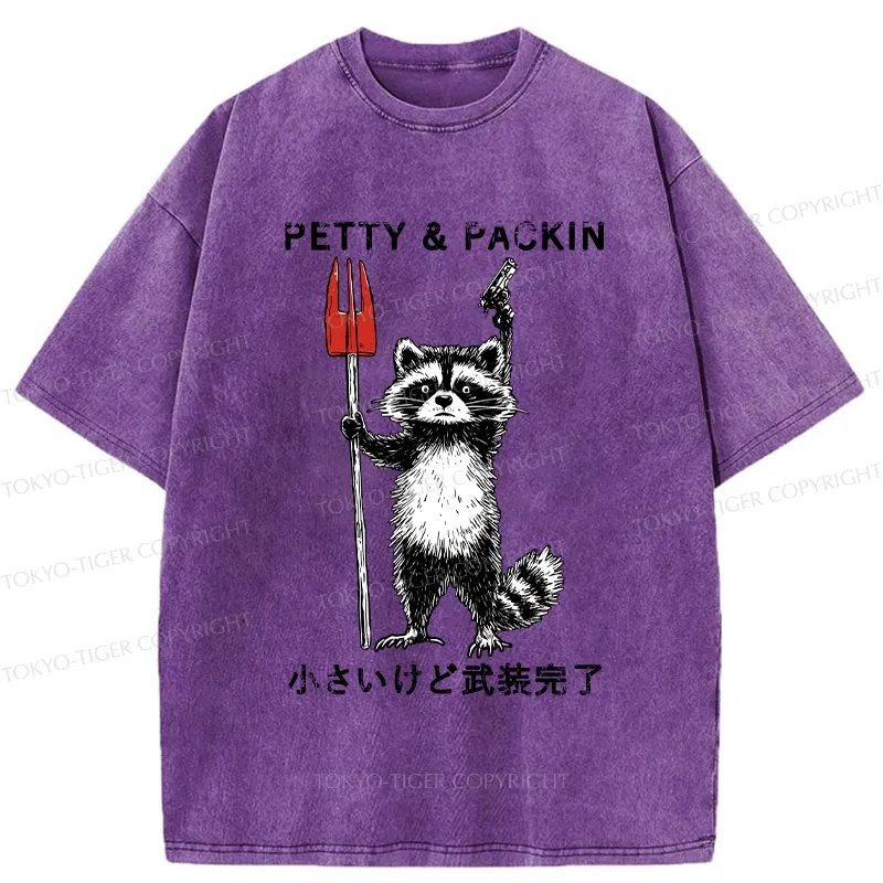 Tokyo-Tiger Fully Equipped Raccoon Washed T-Shirt