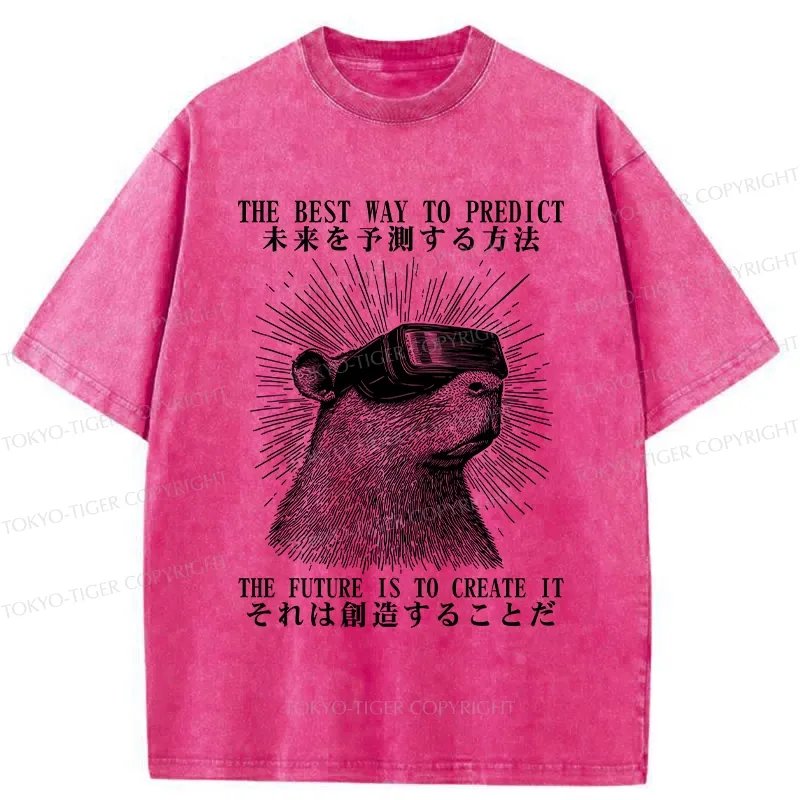 Tokyo-Tiger How To Predict The Future Washed T-Shirt
