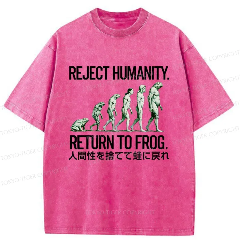 Tokyo-Tiger Degenerate Into A Frog Washed T-Shirt