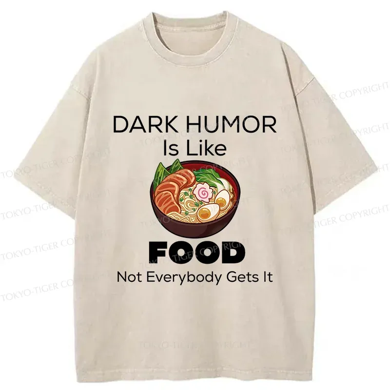Tokyo-Tiger Fun Of Black Humor Washed T-Shirt