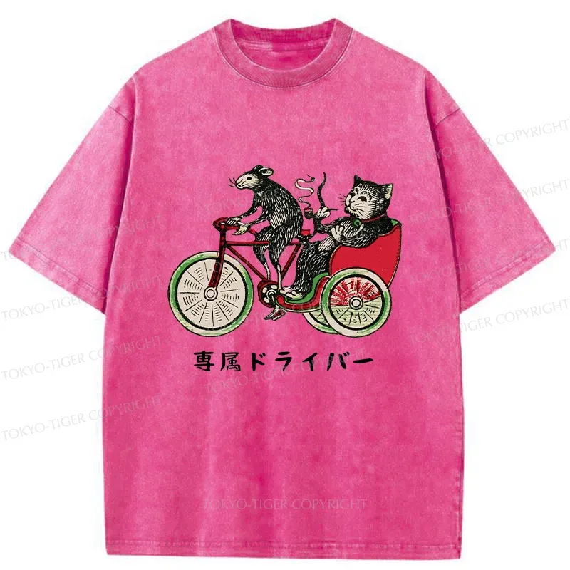 Tokyo-Tiger Cat’s Special Vehicle Washed T-Shirt