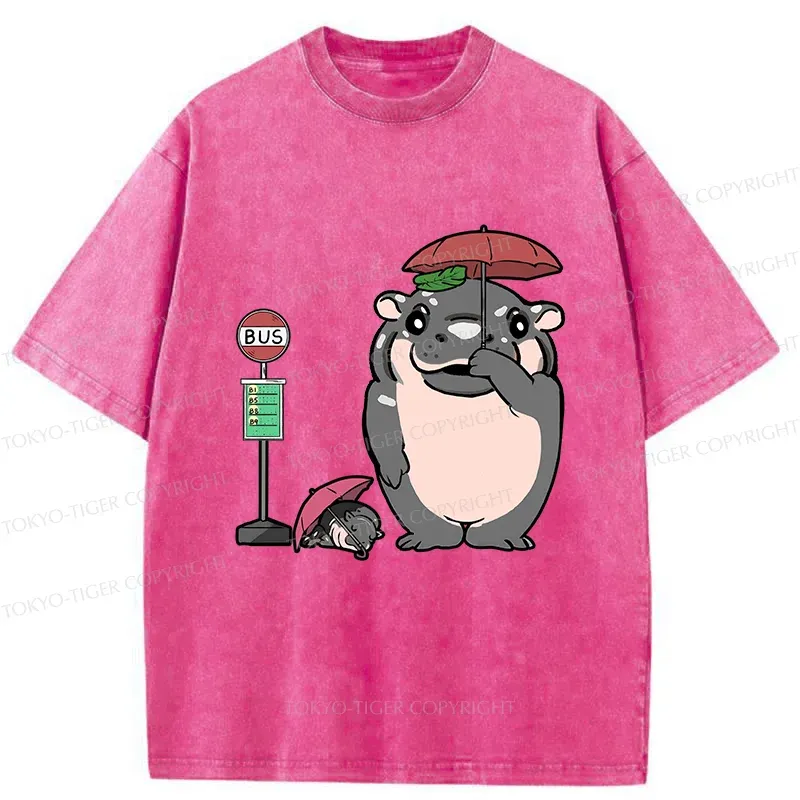 Tokyo-Tiger My Neighbor Moo Deng Washed T-Shirt