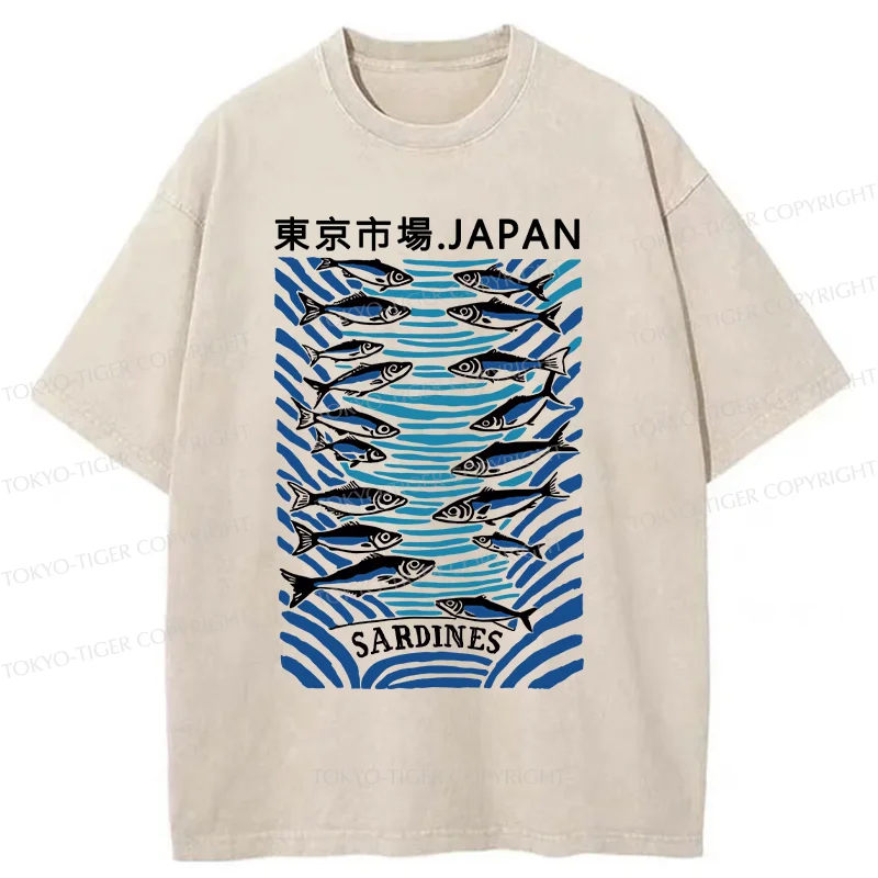 Tokyo-Tiger Tokyo Fish Market Washed T-Shirt
