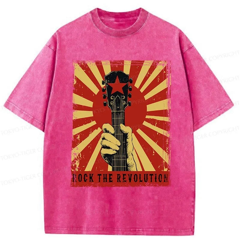 Tokyo-Tiger Revolutionary Rock Guitar Washed T-Shirt