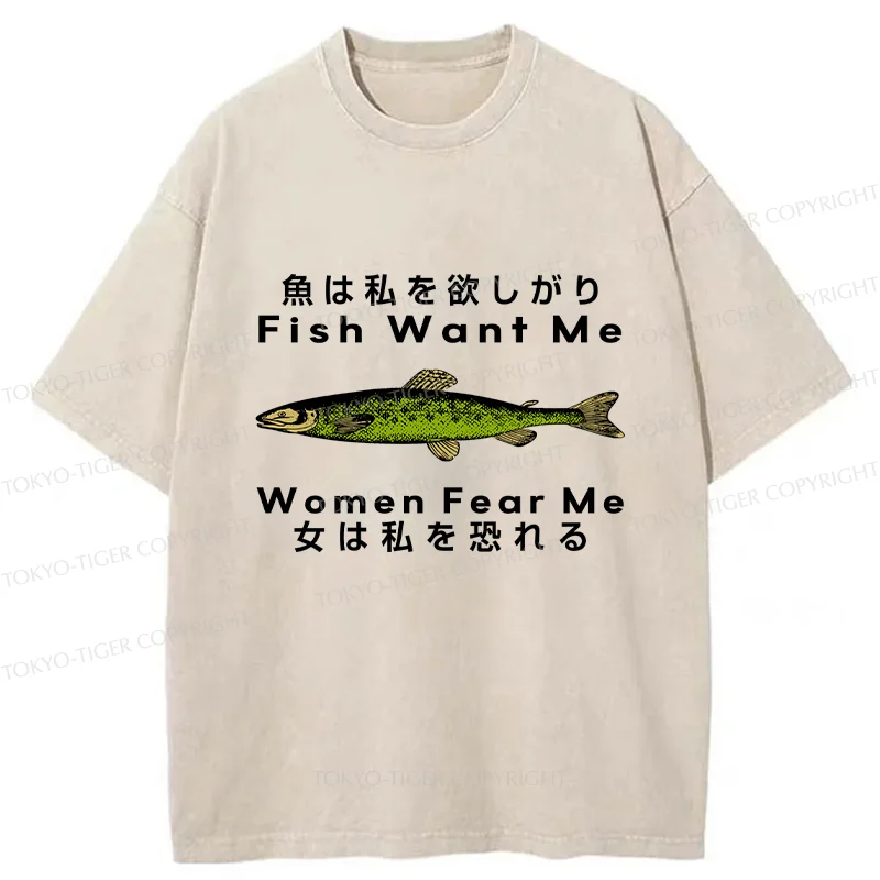 Tokyo-Tiger Fishing Essential Washed T-Shirt