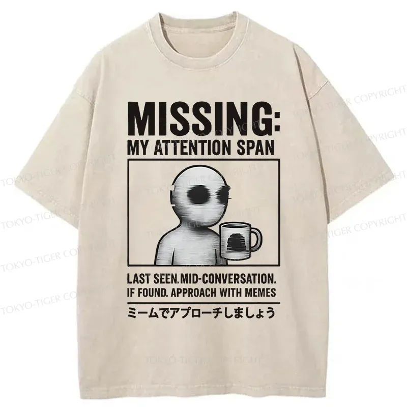 Tokyo-Tiger Approach It With A Meme Washed T-Shirt