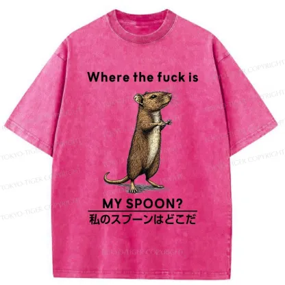 Tokyo-Tiger Where's My Spoon Washed T-Shirt