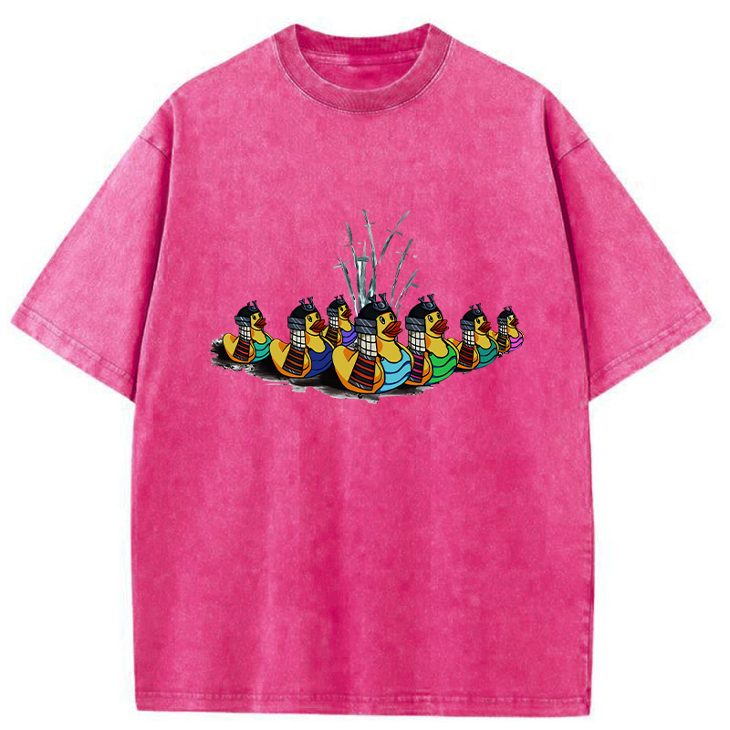 Tokyo-Tiger Samurai Ducks Washed T-Shirt