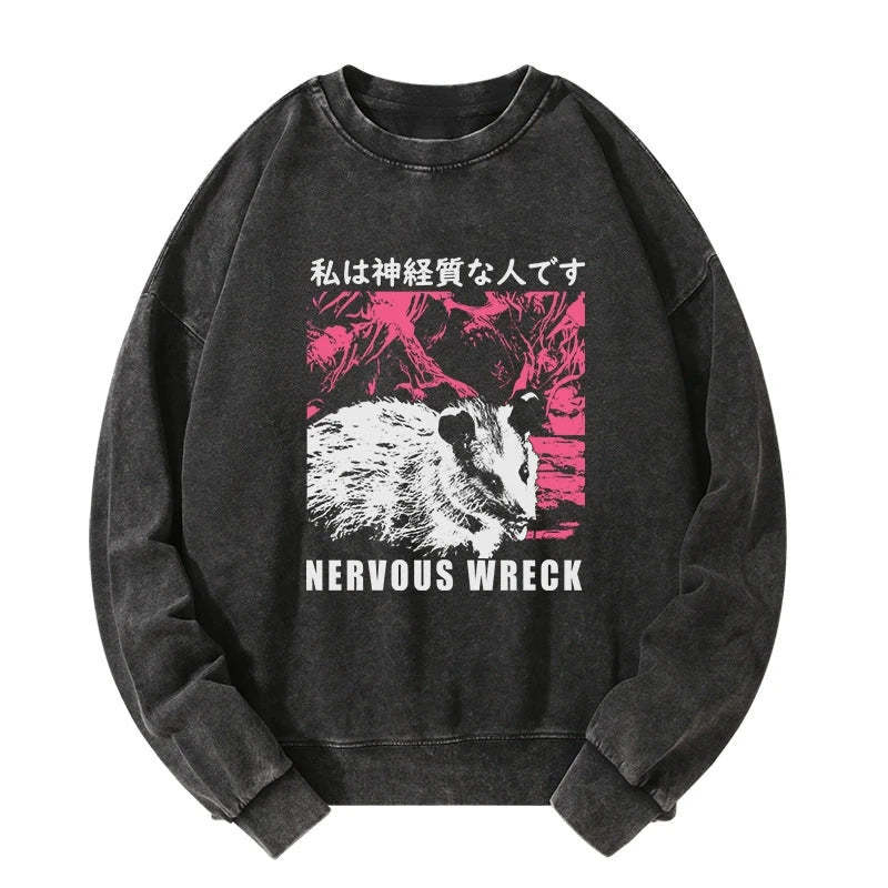 Tokyo-Tiger Nervous Wreck Washed Sweatshirt