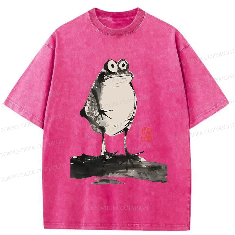 Tokyo-Tiger Retro Daze Frog Washed T-Shirt