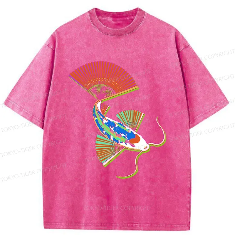 Tokyo-Tiger Japanese Traditional Fish Washed T-Shirt