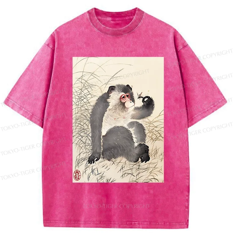 Tokyo-Tiger Vintage Japanese Macaque Washed T-Shirt