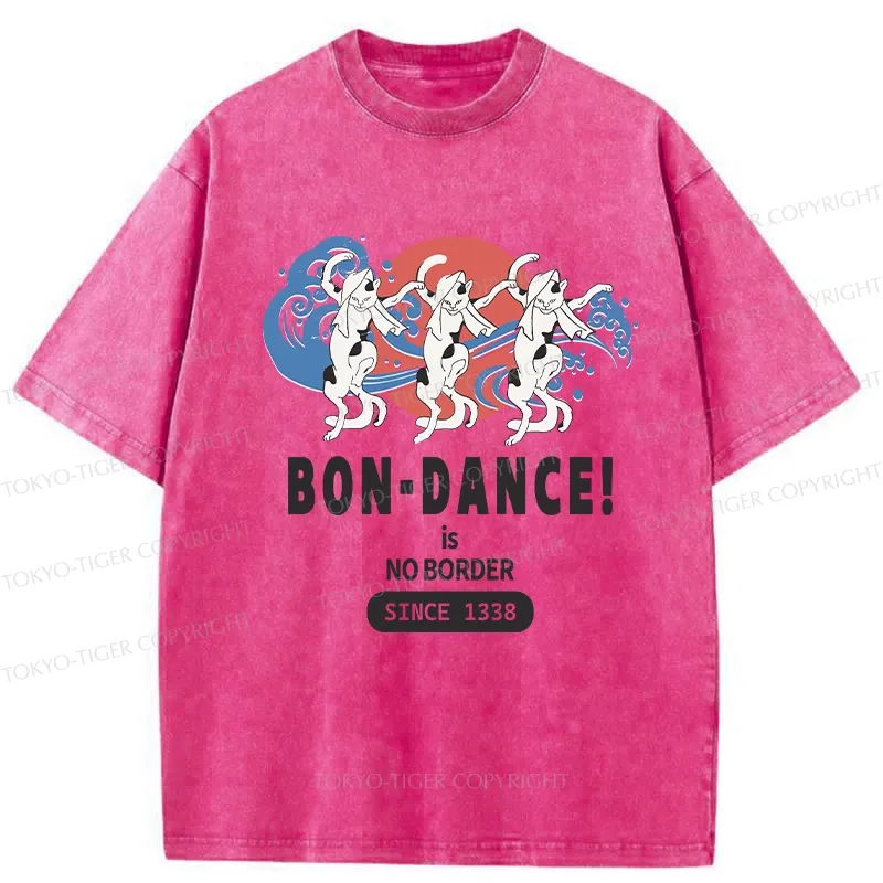 Tokyo-Tiger Japanese Traditional Obon Festival Washed T-Shirt