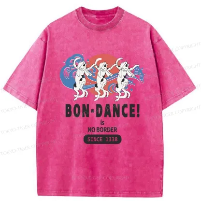 Tokyo-Tiger Japanese Traditional Obon Festival Washed T-Shirt