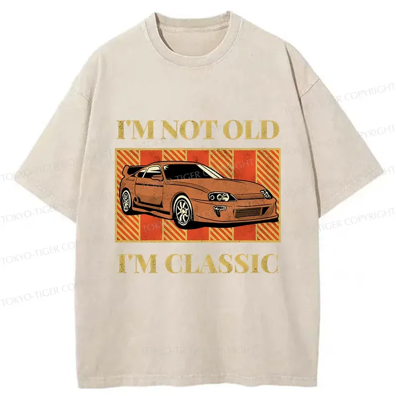 Tokyo-Tiger Classic Japanese Sports Car Washed T-Shirt
