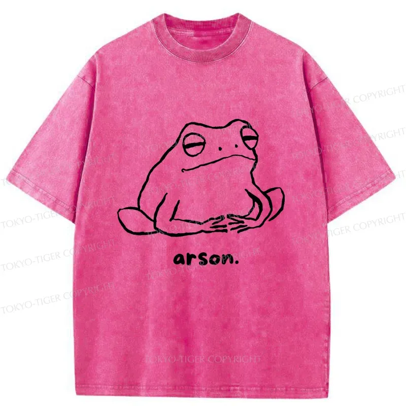 Tokyo-Tiger Japan Arsonist Frog Washed T-Shirt