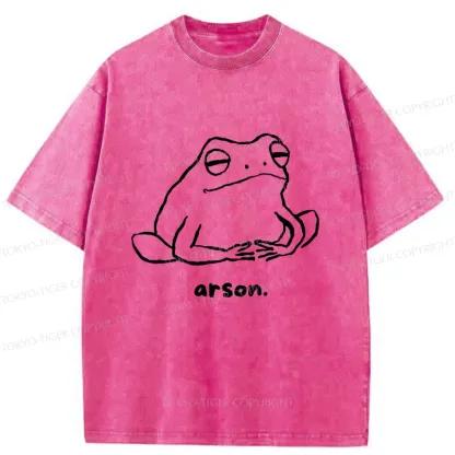Tokyo-Tiger Japan Arsonist Frog Washed T-Shirt
