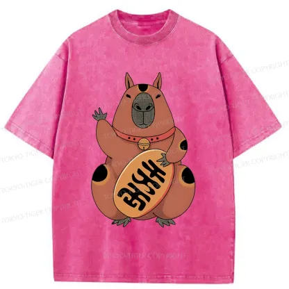 Tokyo-Tiger Lucky Capybara Washed T-Shirt