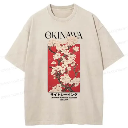 Tokyo-Tiger Okinawa Sakura Washed T-Shirt