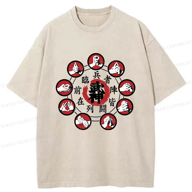 Tokyo-Tiger Traditional Ninjutsu Washed T-Shirt