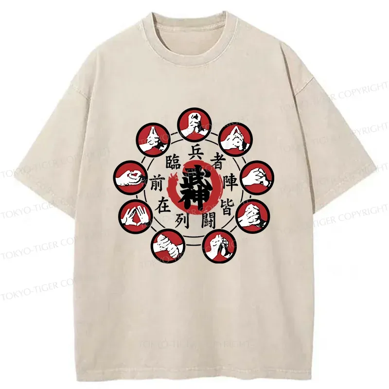 Tokyo-Tiger Traditional Ninjutsu Washed T-Shirt