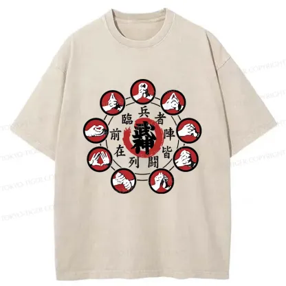 Tokyo-Tiger Traditional Ninjutsu Washed T-Shirt