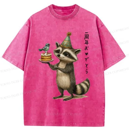 Tokyo-Tiger Happy First Anniversary Washed T-Shirt