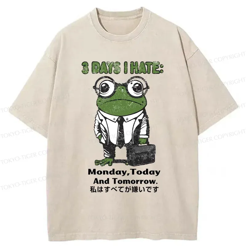 Tokyo-Tiger Working-class Frog Washed T-Shirt