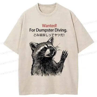 Tokyo-Tiger Wanted Raccoon Washed T-Shirt