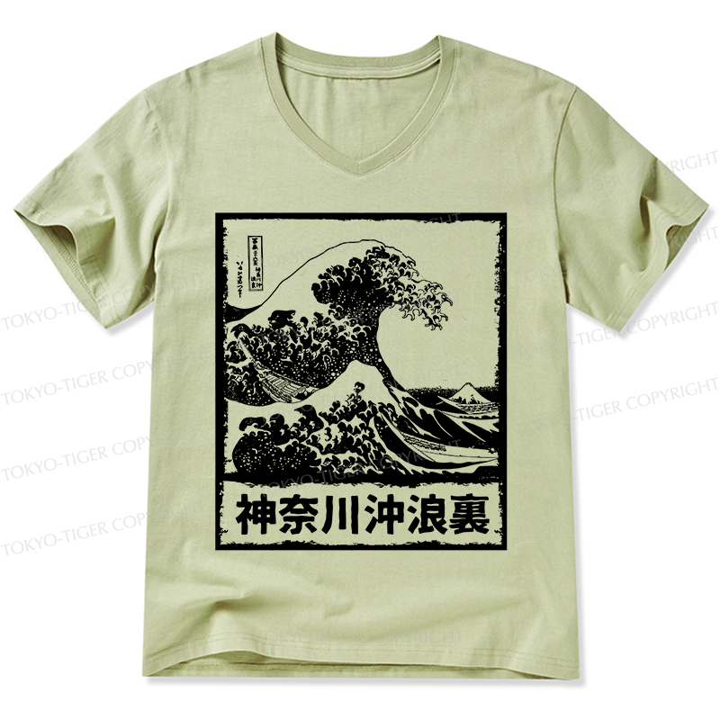 Tokyo-Tiger Legendary Wave V-Neck Classic T-Shirt