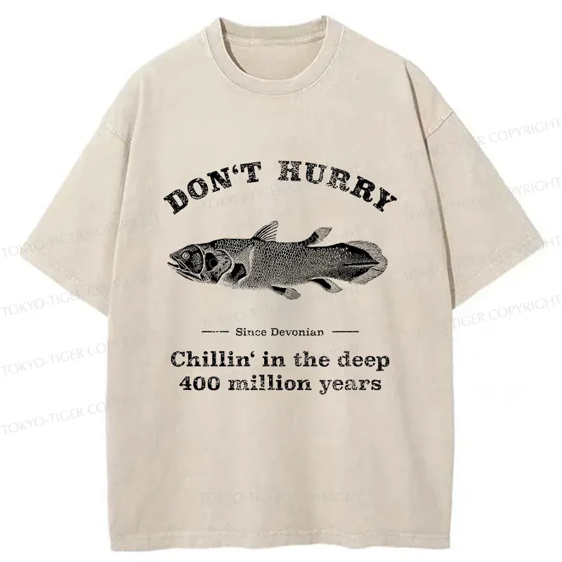 Tokyo-Tiger Fish From 400 Million Years Ago Washed T-Shirt