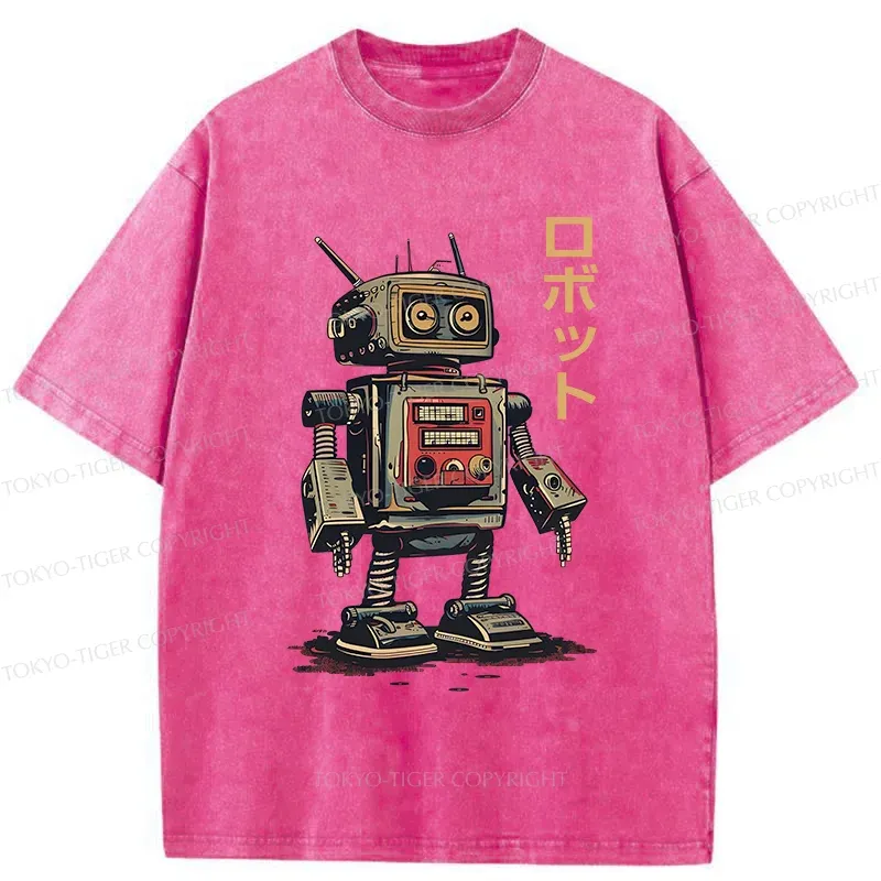 Tokyo-Tiger Japanese Robot Washed T-Shirt