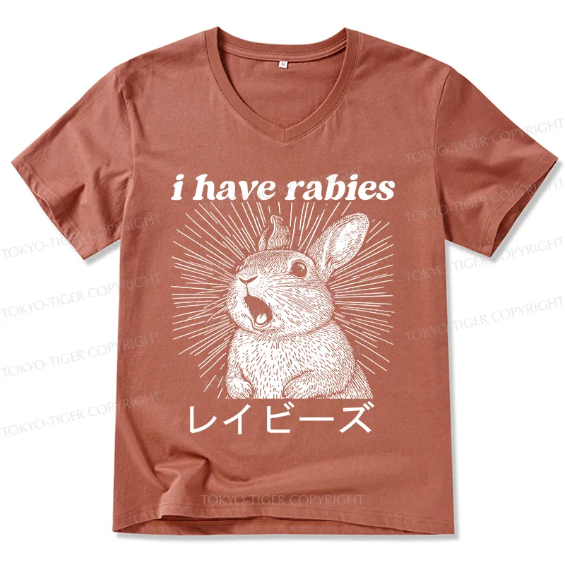 Tokyo-Tiger Funny Rabbit V-Neck Classic T-Shirt Sale