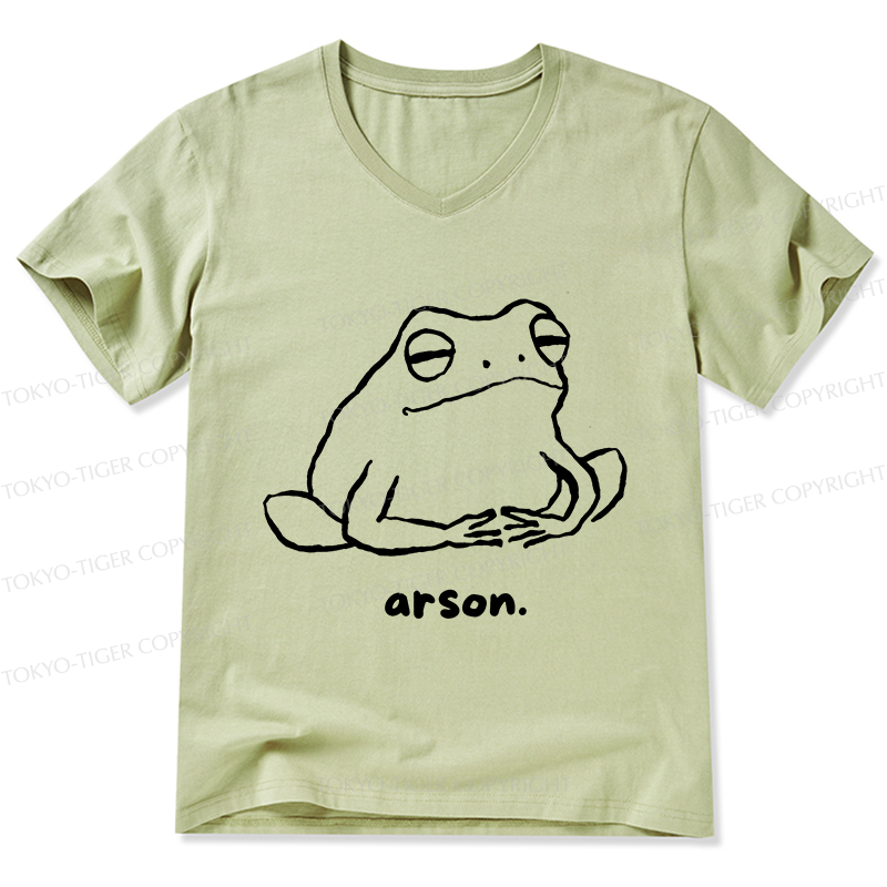 Tokyo-Tiger Japan Arsonist Frog V-Neck Classic T-Shirt